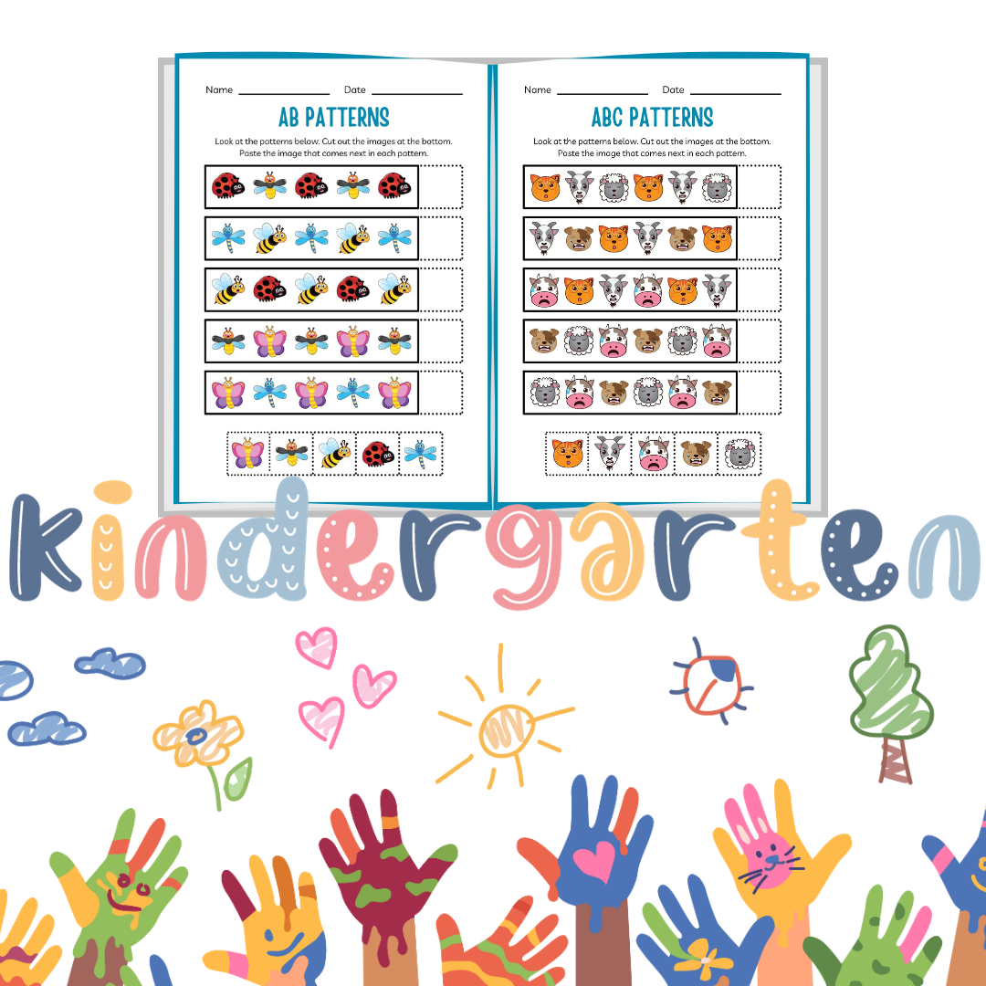 Math patterns book for kindergarten