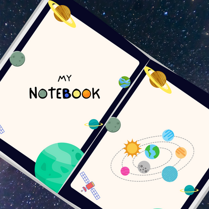 Galaxy Space Planet Notes Notebook