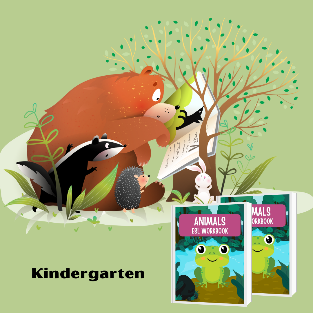 Kindergarten animal book worksheets for kids