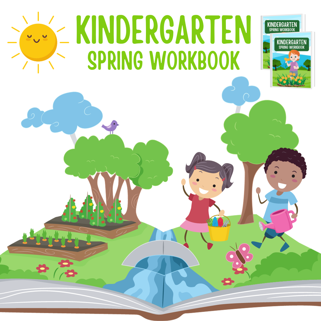 Spring kindergarten worksheet for kids