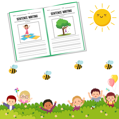 Spring kindergarten worksheet for kids