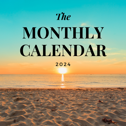 2024 Monthly calendar with a simple nature