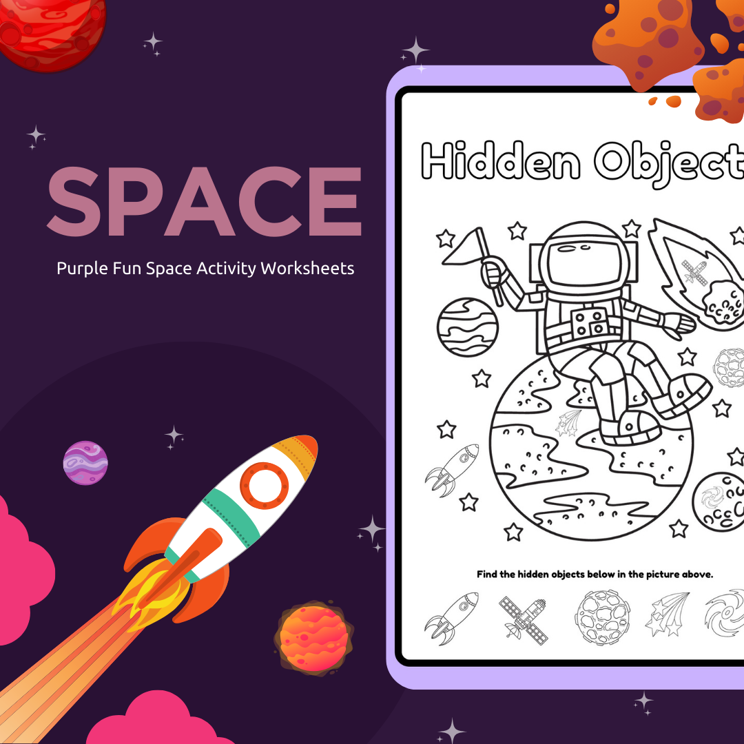 Fun space activities coloring worksheets