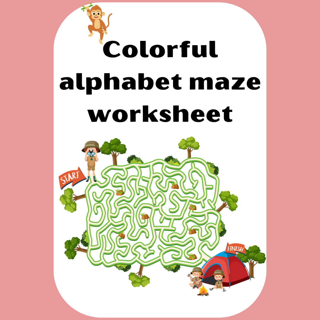 Alphabet maze worksheet