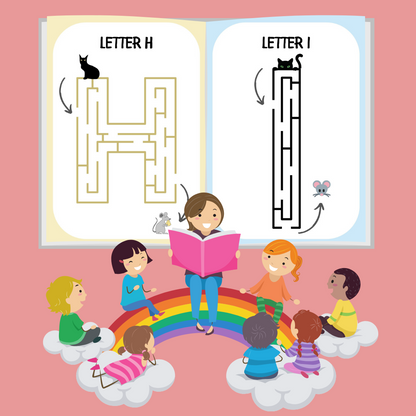 Alphabet maze worksheet