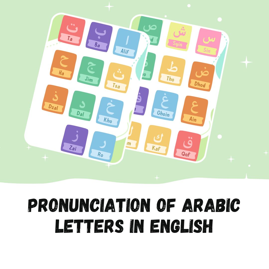 Pronunciation of Arabic letters in English worksheets